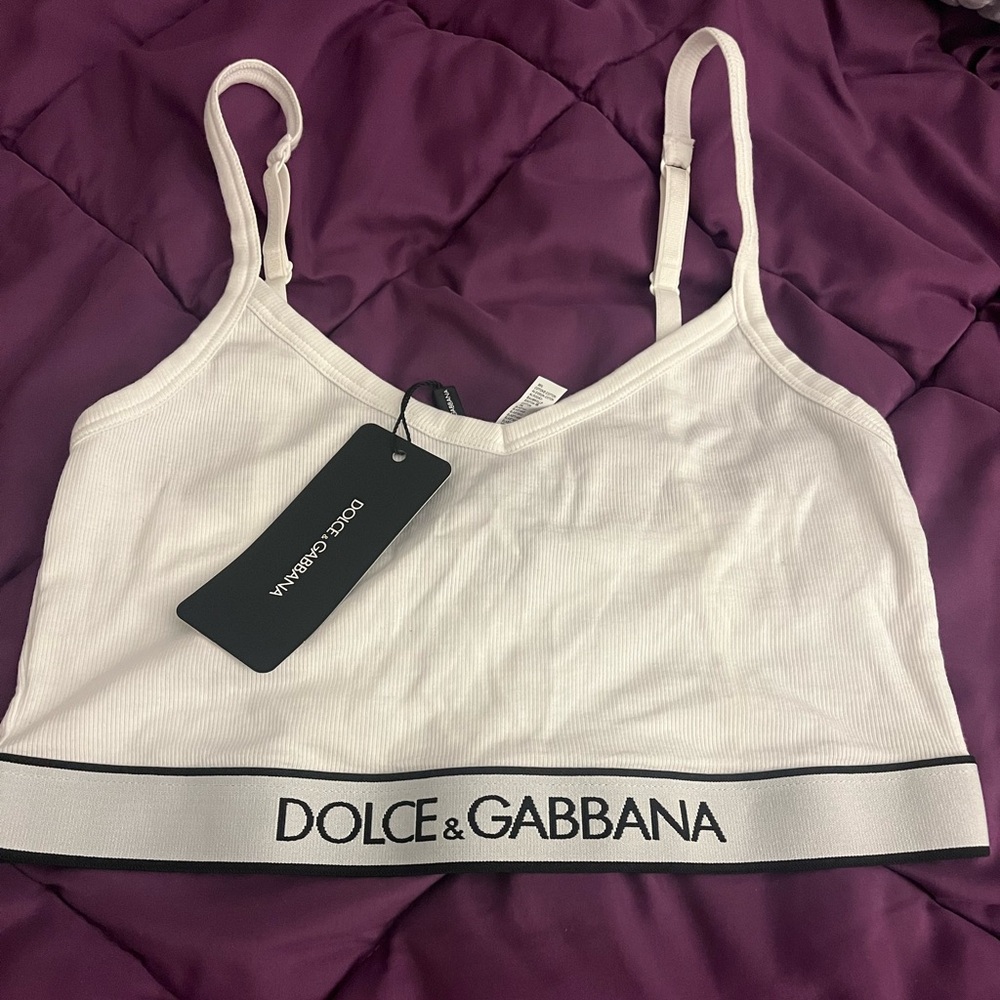 Dolce & Gabbana crop top with logo